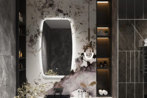 Bathroom Mirror Is So Clean & Timeless
